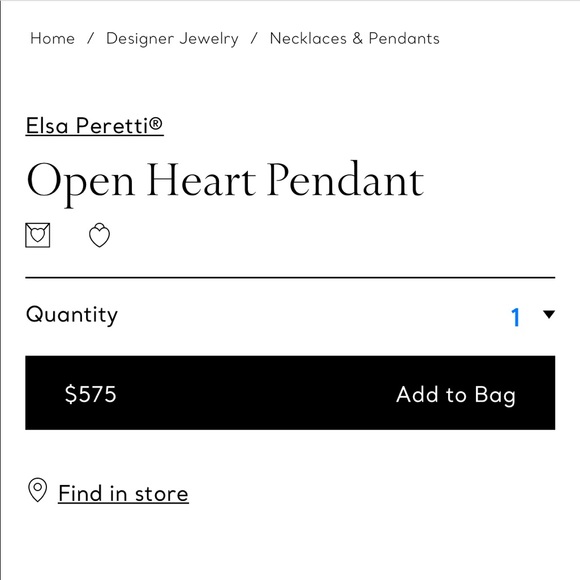 Tiffany Elsa Peretti Open Heart Necklace - Picture 4 of 6